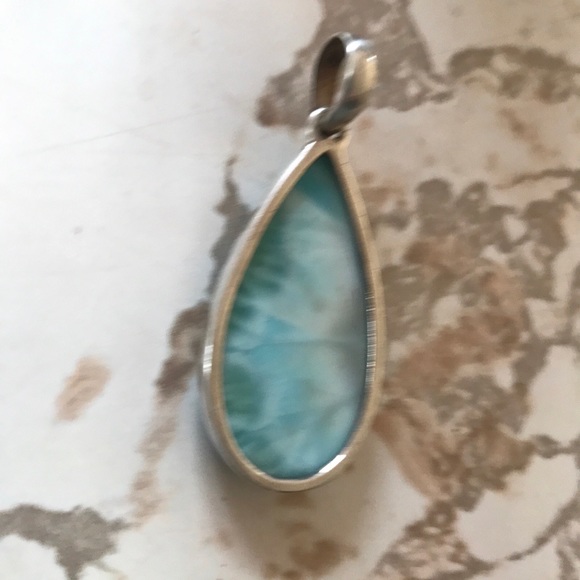 Larimar Sterling Silver Pendant - AAA Grade! OOAK - Picture 7 of 7